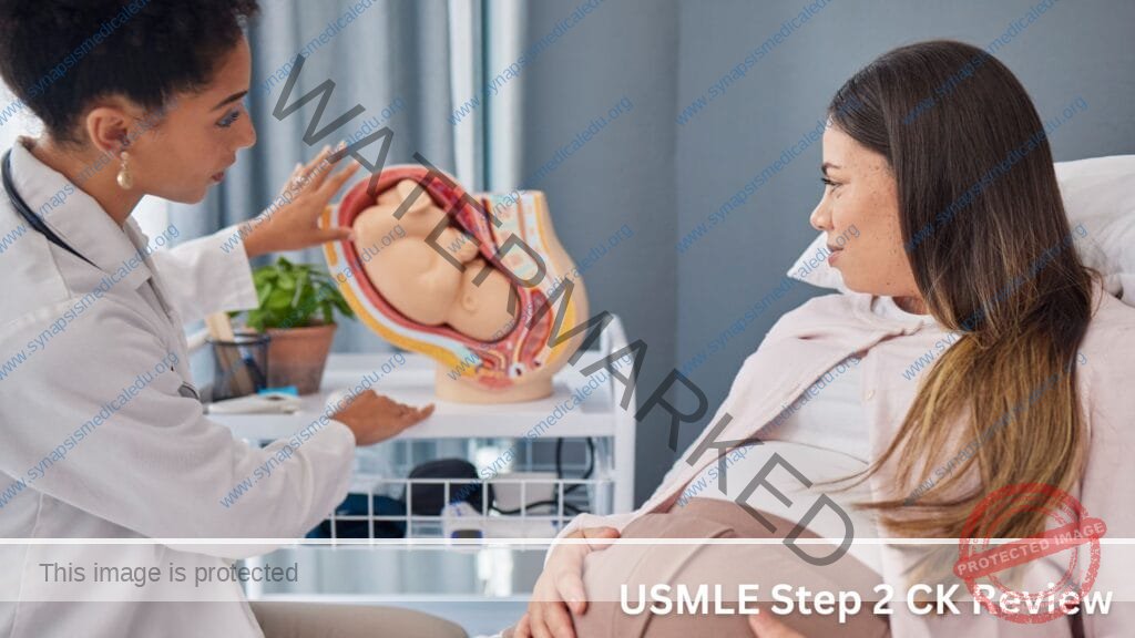 doctor teaching pregnant