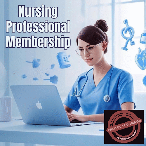 NCLEX pro membership (Instagram Post (45)) Nurse writing on laptop with nursing professional membership
