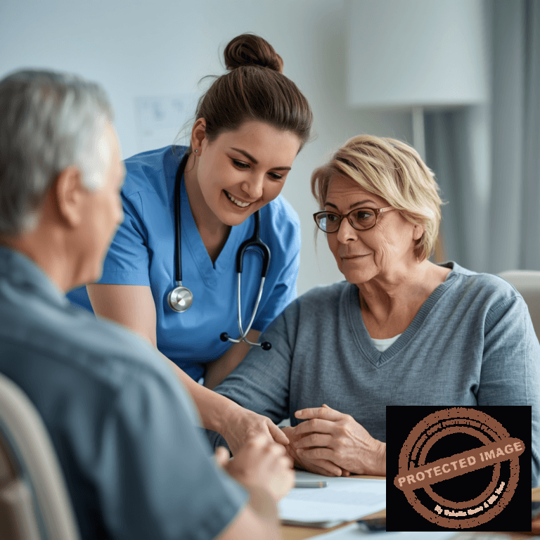 nurse talking with schizophrenic client
