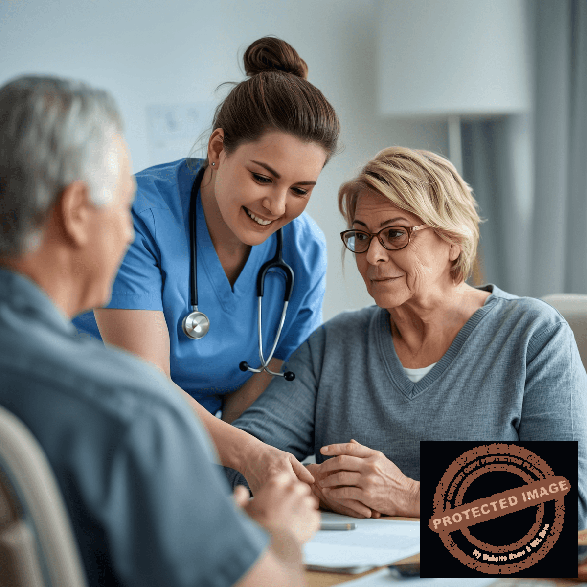 nurse talking with schizophrenic client